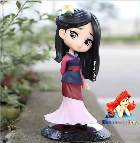 فیگور دیزنی مدل مولان برند کیوباسکتqposket جنس پیویسی قابل شستشو فاقد حساسیت خشک و شکننده نیست قد ۱۵ سانت