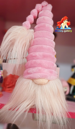 عروسک پولیشی صورتی مدل لی لی پوت ارتفاع حدود ۳۰ سانت جنس مخمل و پولیشی