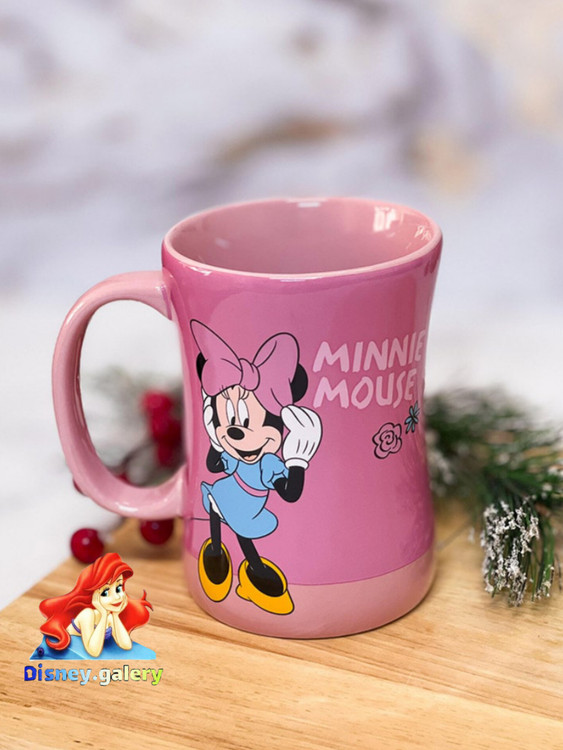 خرید ماگdisneyمدل mini mouse سرامیکی قد ۱۳ سانت وارداتی طرح برجسته ورجینال جعبهدار