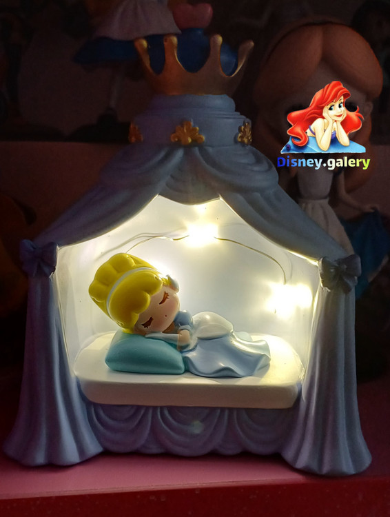 شب خواب و آباژور طرح cinderella مدل تاجدار ledدار کلیددار وارداتی جنس پلی استر پیویسی