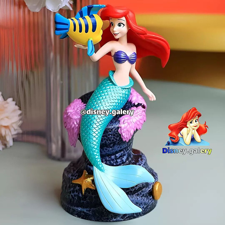 اکشن فیگور دیزنی اصل مدل پری دریایی و صخره برند دیزنی20 سانتی اورجینال جعبهدار قابل شستشو