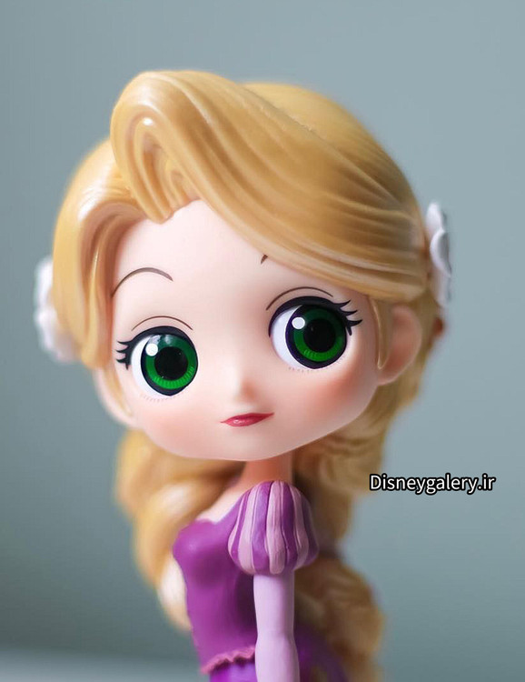 اکشن فیگور کلکسیونی راپونزل مدل گیسو کمند برندqposket ۱۵ سانتی متری شم تیلهای