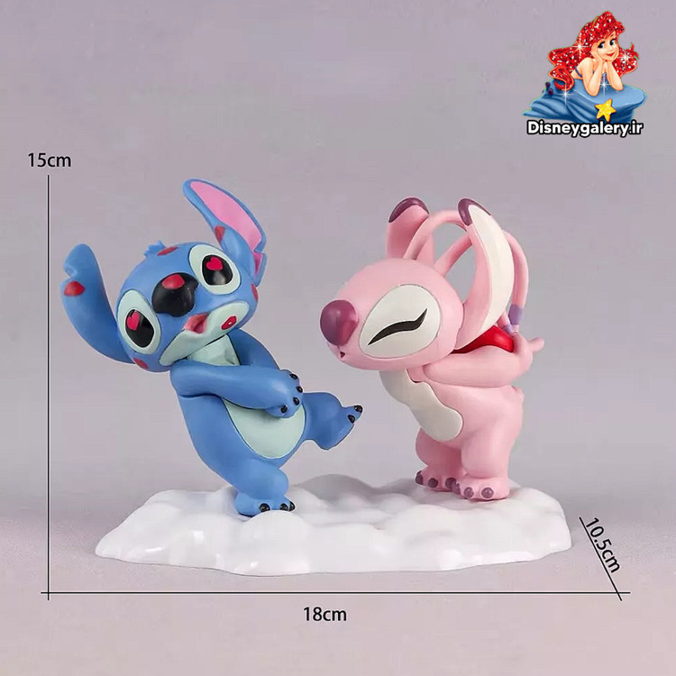 خرید فیگور تزیینی دخترانه مدل بوسه عشق طرح استیچ و آنجل پایدار وارداتی