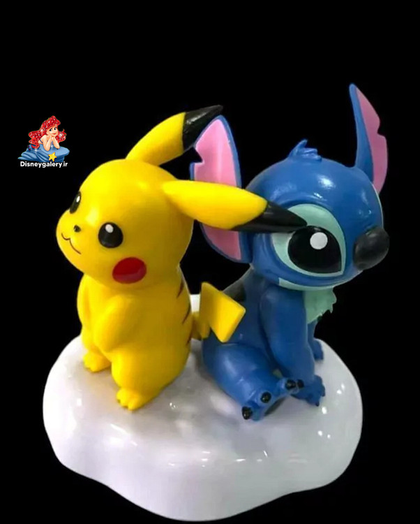 فیگور کلکسیونی پسرونه پایهدار مدل استیچ و پوکمون سیلیکونی