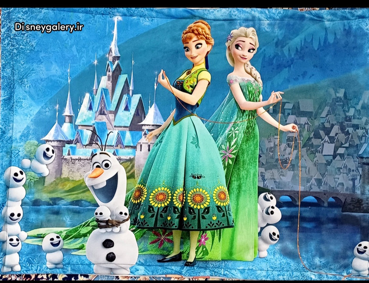 روبالشتی دخترونه عروسکی مخمل سایز بزرگ زیپ مخفی قابل شست و شو مدل السا و آنا فروزنfrozen