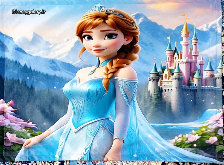 خرید رو بالشتی فانتزی مخمل زیپ مخفی طرحelsa and anna frozen