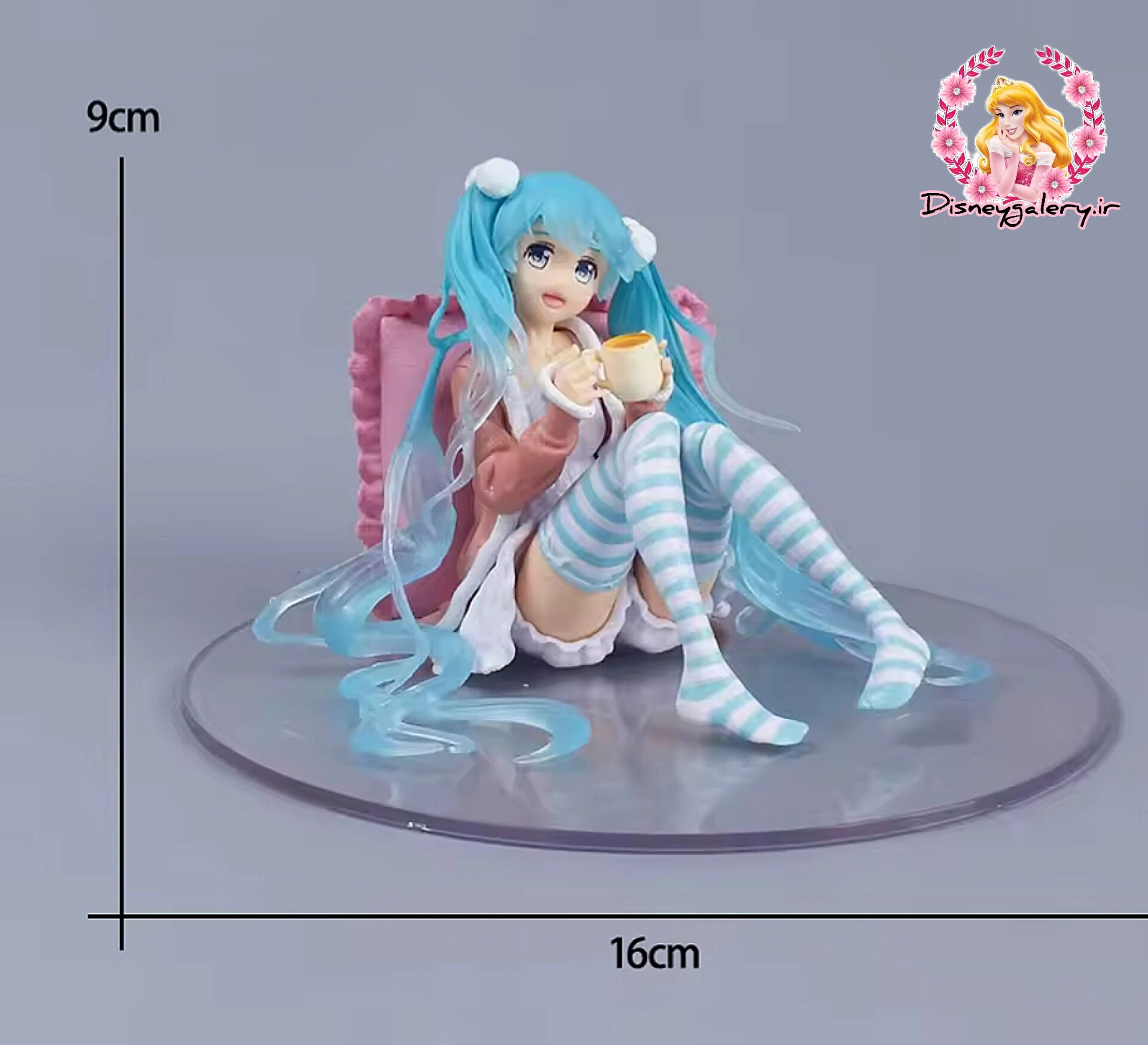 اکشن فیگور انیمه‌ای مدل انیمه هاتسونهhatsune miku مدل نشسته ارتفاع ۹ سانتی‌متر