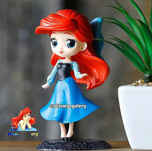 فیگور کیوپاسکت رنسسهای دیزنی مدل پری دریایی آریل دارای پایه قابل شست و شو فاقد حساسیت جنس پیویسی فشرده قد ۱۵ سانت مناسب تکمیل کلکسیون تزیین کیک تولد